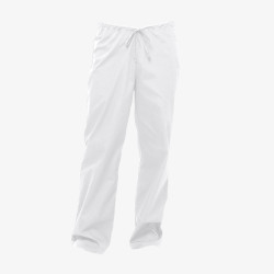 Pantalon Médical Couleur Unisexe blanc