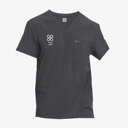 Tunique Médicale Homme Personnalisée gris fonce