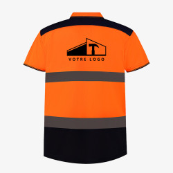 polo orange haute visibilité personnalisé