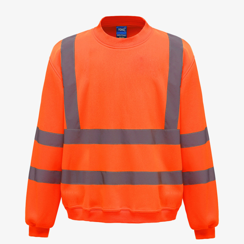 sweat haute visibilité orange fluo