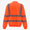 dos sweat haute visibilité orange fluo