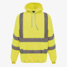 sweat capuche haute visibilité jaune