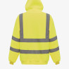 sweat capuche de travail jaune fluo