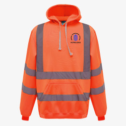 sweat capuche haute visibilité orange personnalisé