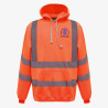 sweat capuche haute visibilité orange personnalisé