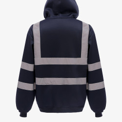 sweat zippé haute visibilité bleu marine