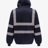 sweat zippé haute visibilité bleu marine