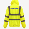 sweat zippé haute visibilité personnalisé jaune