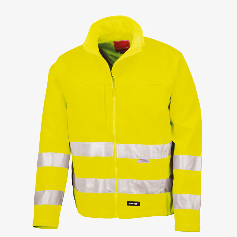 softshell haute visibilité jaune fluo