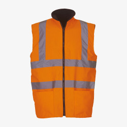 bodywarmer haute visibilité orange fluo