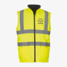 bodywarmer haute visibilité jaune fluo personnalisé