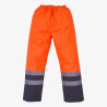 surpantalon haute visibilité orange et bleu