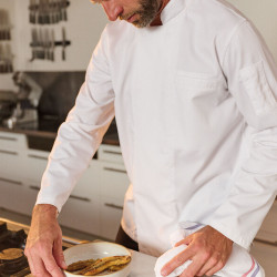 Veste de Cuisine Manche Longue en action