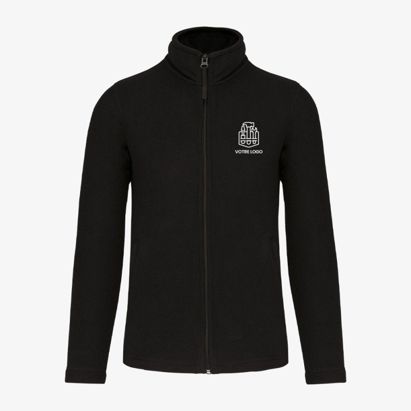 Veste Polaire de Travail Homme Personnalisé Noir