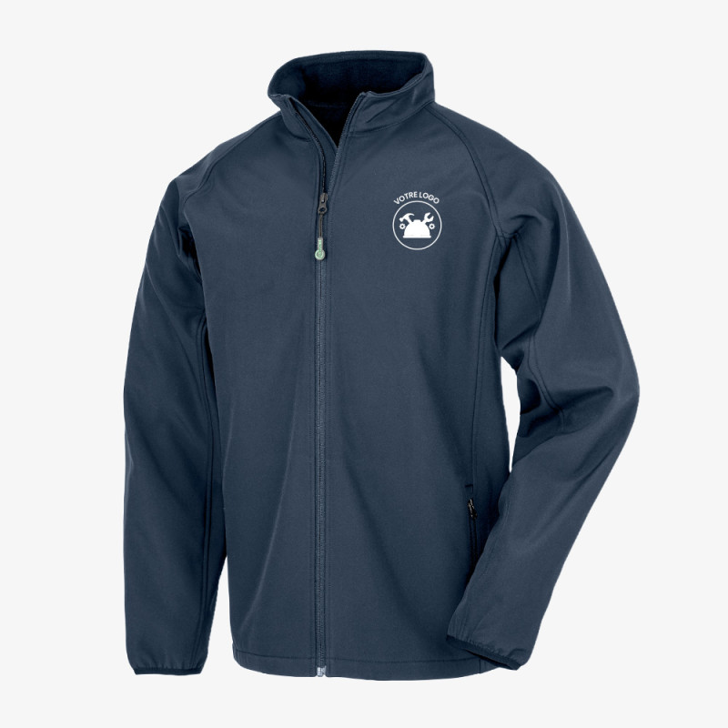 Veste Softshell Homme Personnalisée bleu clair