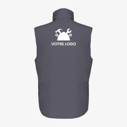 Bodywarmer de Travail Professionnel Personnalisé gris clair