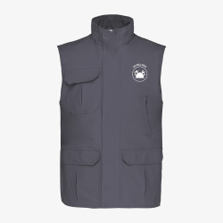 Bodywarmer de Travail Professionnel Personnalisé gris clair