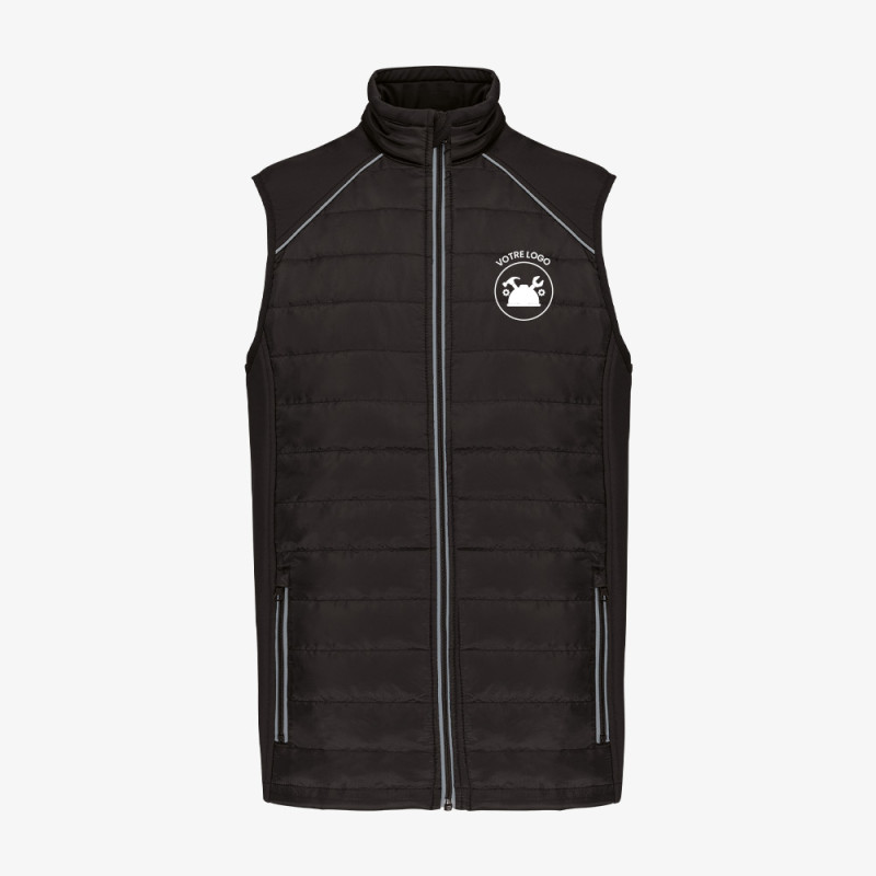 Bodywarmer Bicolore Personnalisé noir - gris