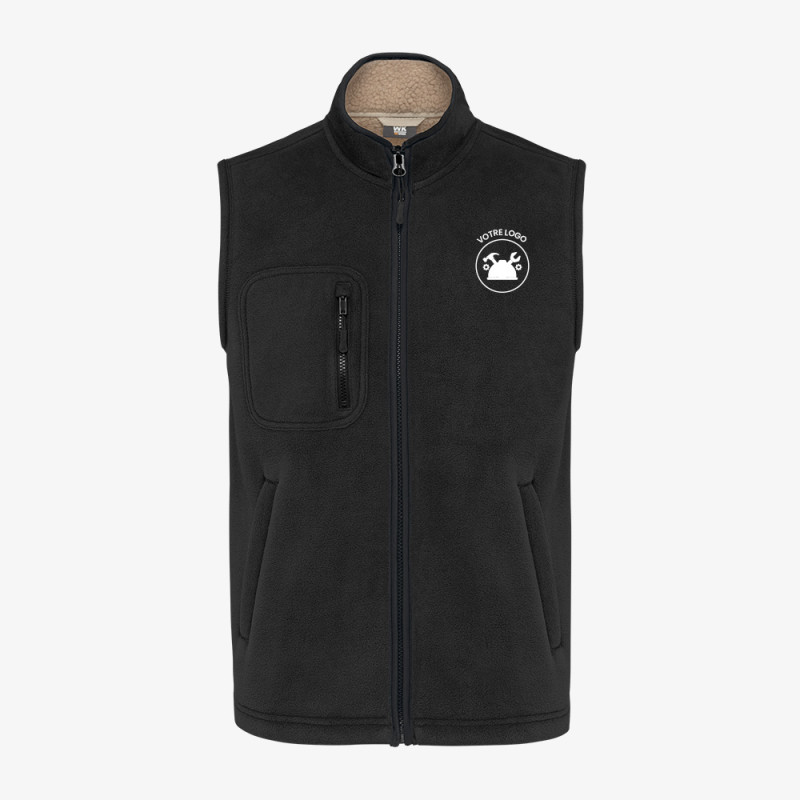 Bodywarmer Polaire Personnalisé Noir