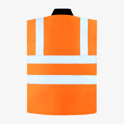doudoune sans manches haute visibilité orange fluo