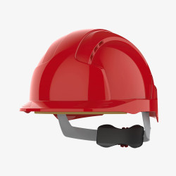 casque de sécurité rouge