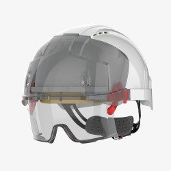 casque de sécurité avec lunettes intégrées
