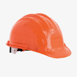 casque de sécurité orange