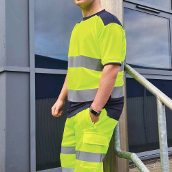 tshirt jaune fluo porte