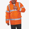 parka haute visibilité orange porté