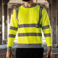sweat jaune fluo adulte
